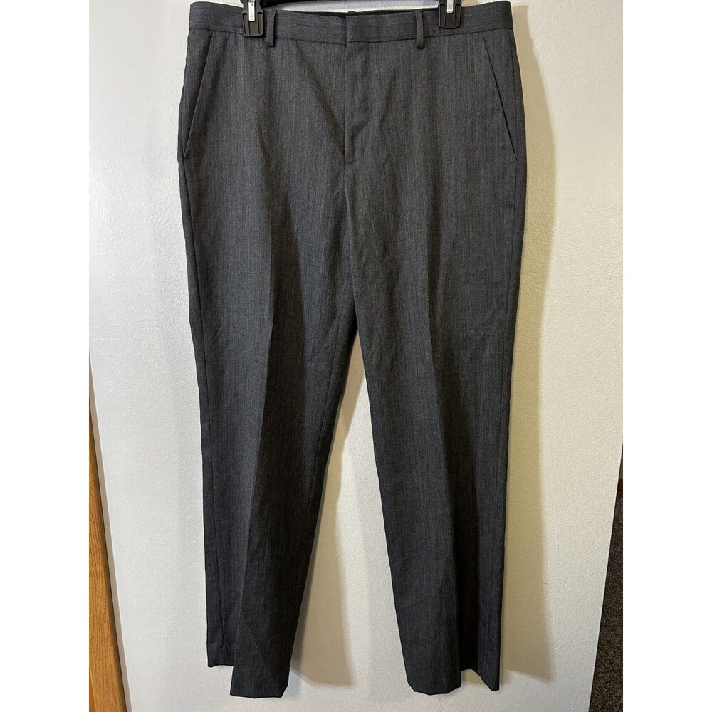 Calvin Klein Men's Dark Gray Pants 33x32 60% Wool 40% Polyester